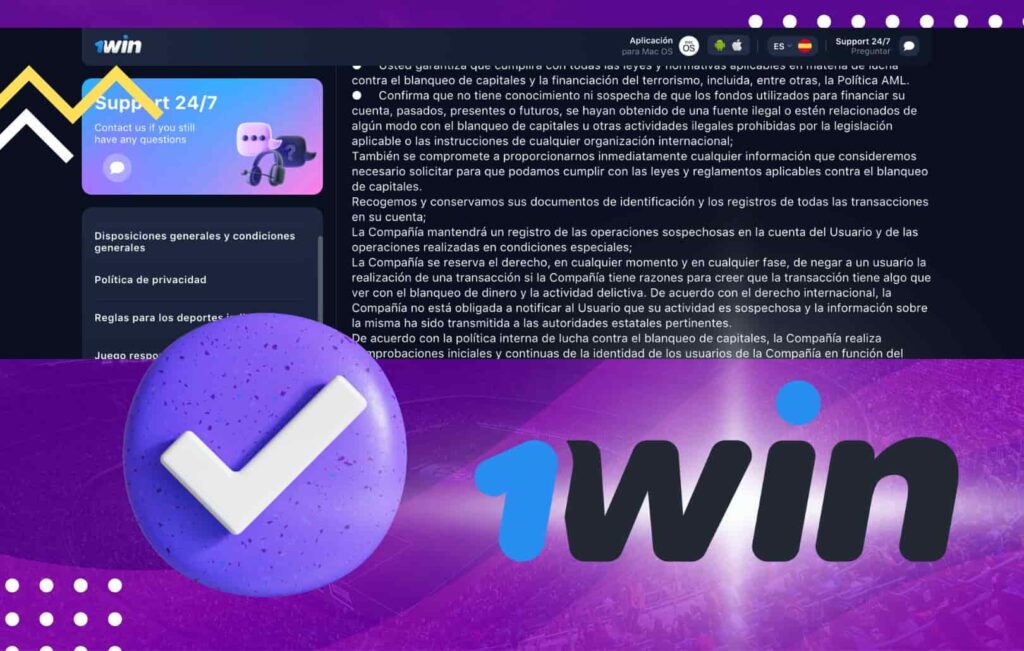 descripción general de la licencia y la legalidad de la plataforma 1win México