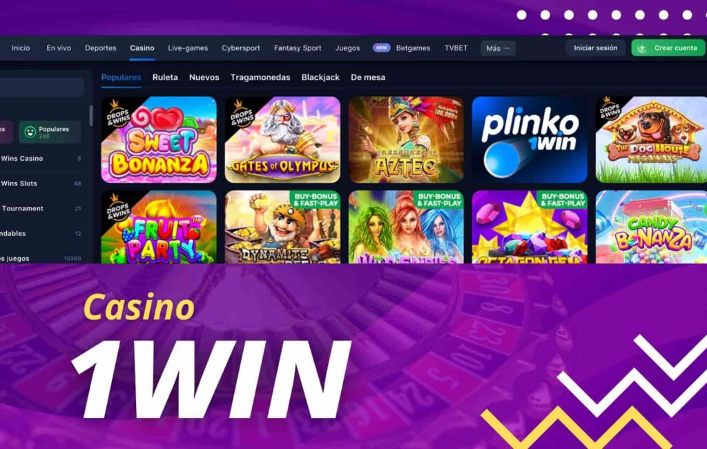 lista de tipos de juegos de casino disponibles en la plataforma 1win México