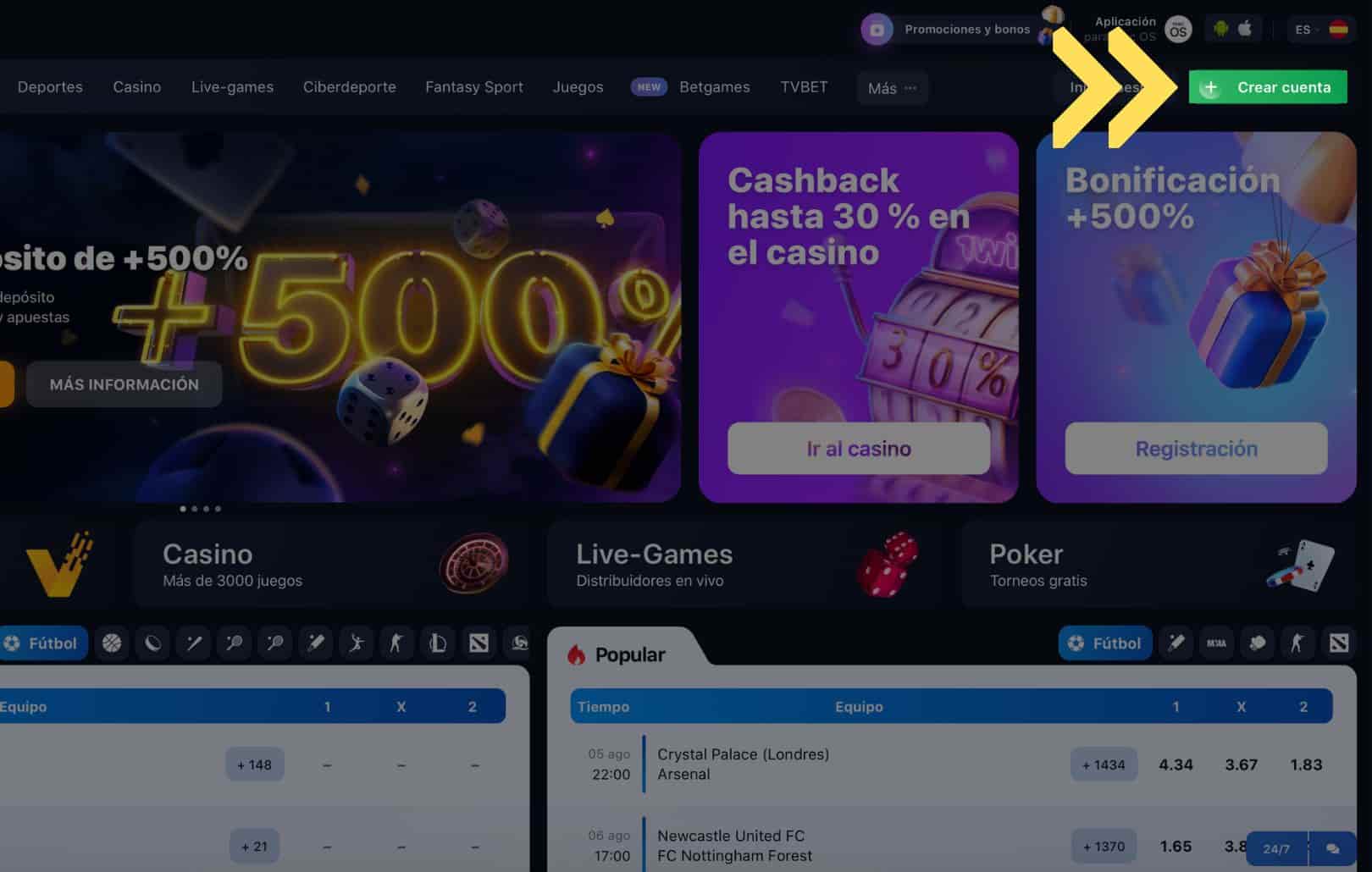 registrar una cuenta en la plataforma 1win México